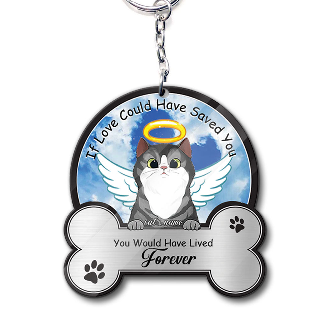 If Love Could Have Saved You - Personalized Cat Keychain (Printed On Both Sides)