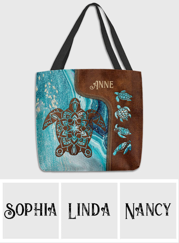 Salty Lil Beach - Turtle Personalized Tote Bag