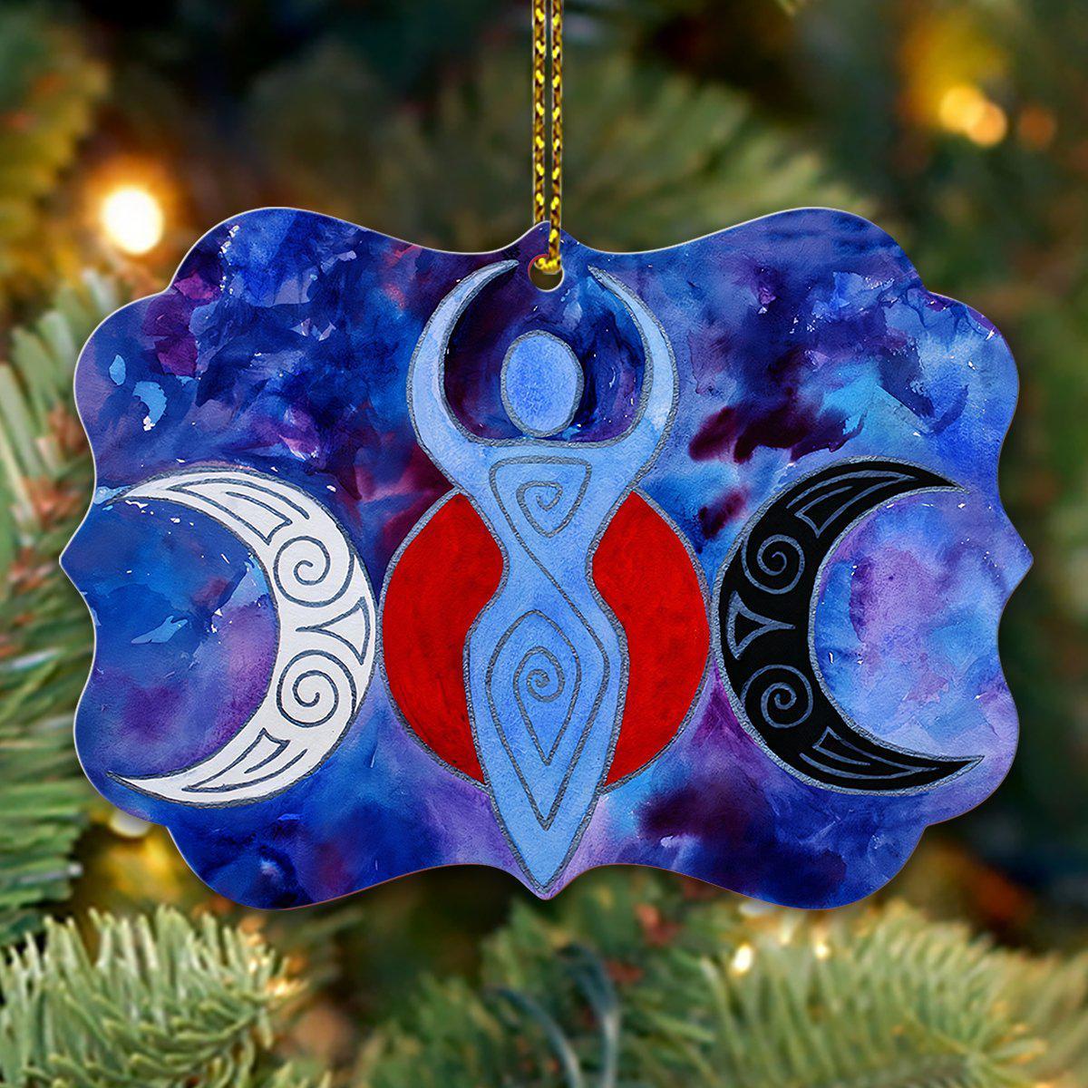 Spiral Goddess Decorative Witch - Medallion Aluminium Ornament (Printed On Both Sides) 1122