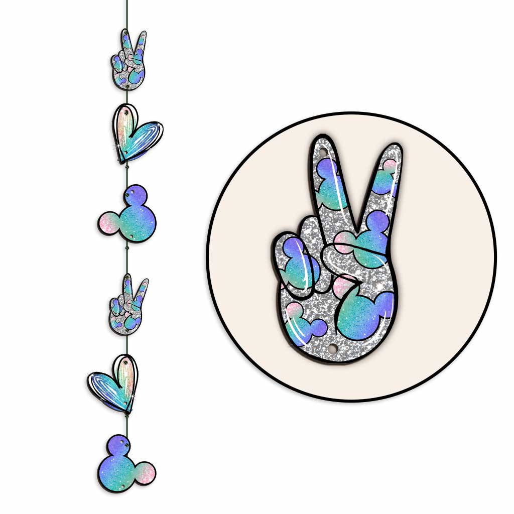 Peace Love Magic - Mouse 6 Pieces Garland