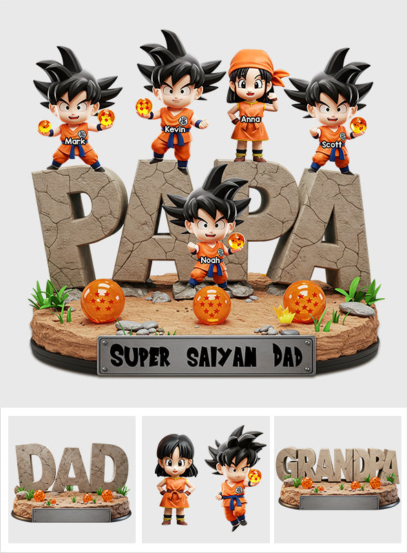 Best Dad Ever - Personalized Seven Balls Custom Shaped Acrylic Plaque