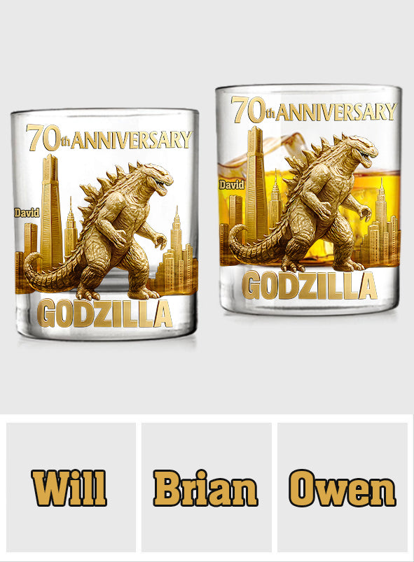 70th Anniversary Monster Universe - Personalized Giant Monster Whiskey Glass