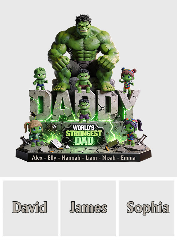 Big Green Monster, Super Dad - Personalized Marvelous Universe Custom Shaped Acrylic Plaque