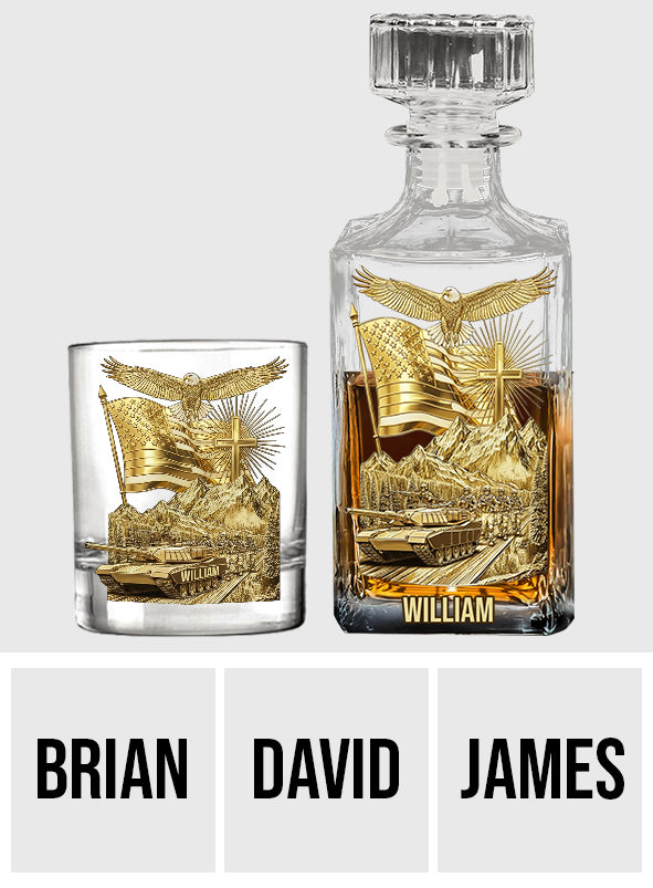 Veteran Day - Personalized Veteran Whiskey Decanter Set