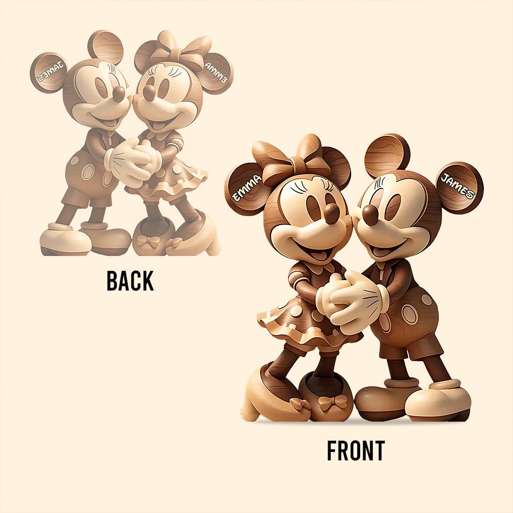 Cute Mouse Couple - Personalized Mouse Custom Shaped Acrylic Plaque