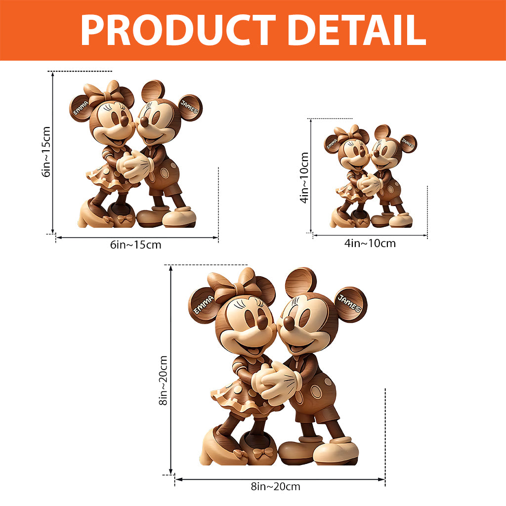 Cute Mouse Couple - Personalized Mouse Custom Shaped Acrylic Plaque