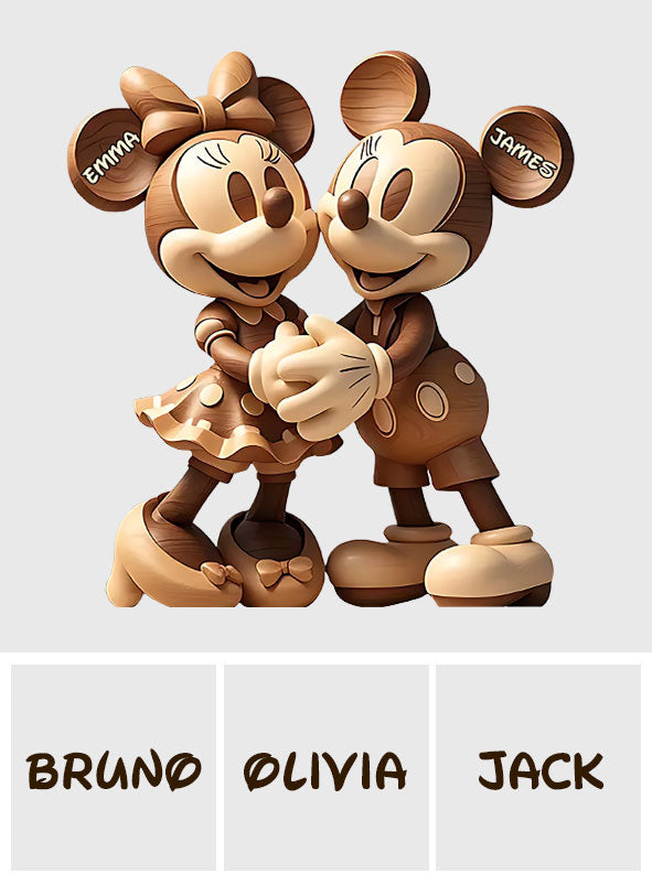 Cute Mouse Couple - Personalized Mouse Custom Shaped Acrylic Plaque
