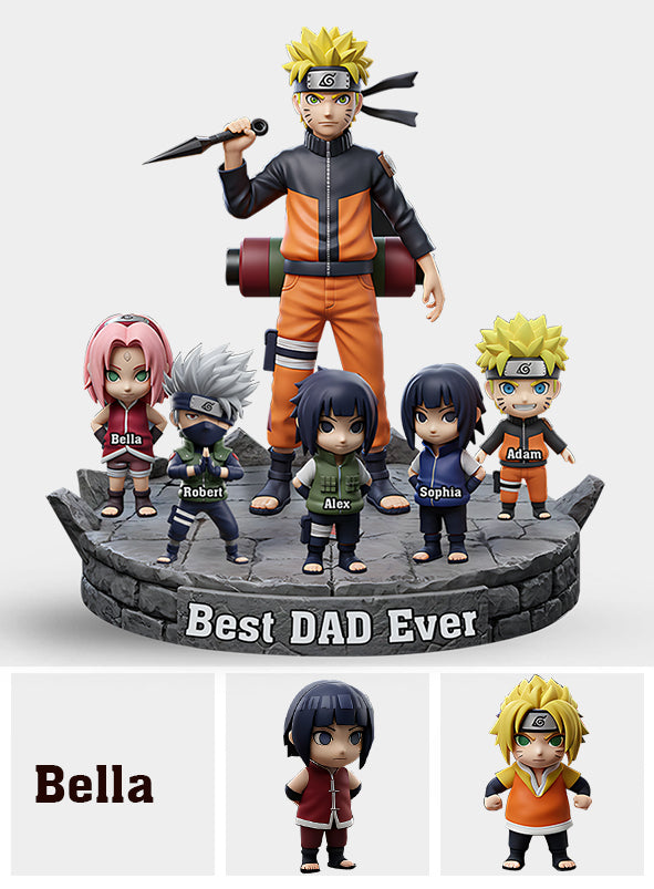 Best Dad Ever - Personalized Ninja Village Custom Shaped Acrylic Plaque