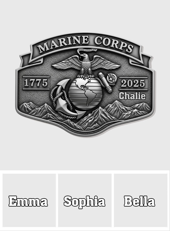 USMC 250th Anniversary - Personalized Veteran Car Magnet
