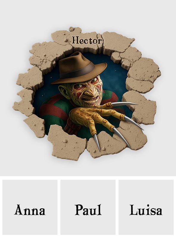 Scary Room - Personalized Horror Character Shaped Doormat/ Rug
