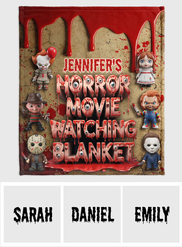 Horror Movie Watching Blanket - Personalized Blanket