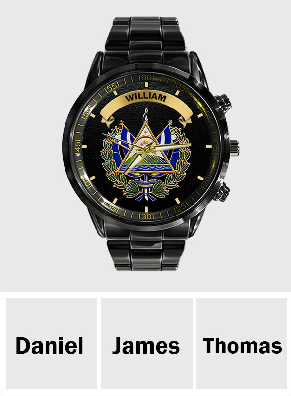Proud El Salvador - Personalized Expats Hand Watch