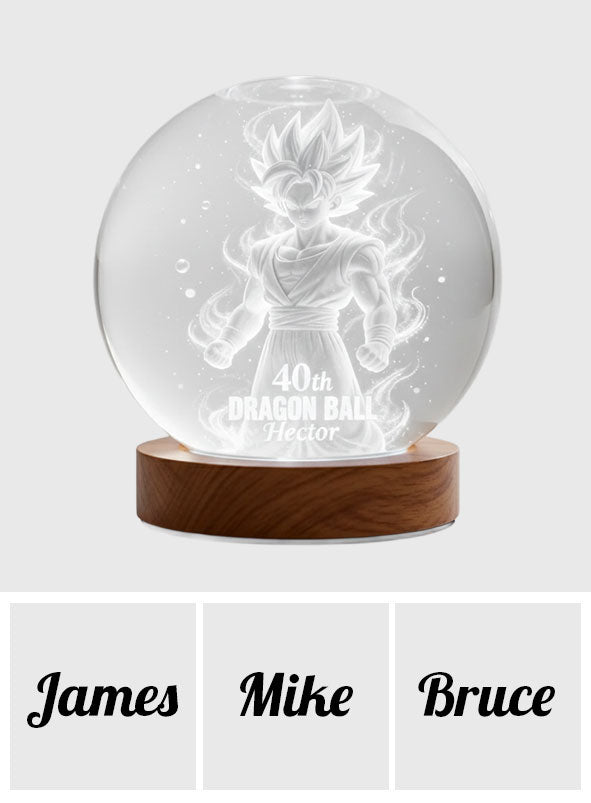 40th Anniversary - Personalized Seven Balls Crystal Ball Night Light