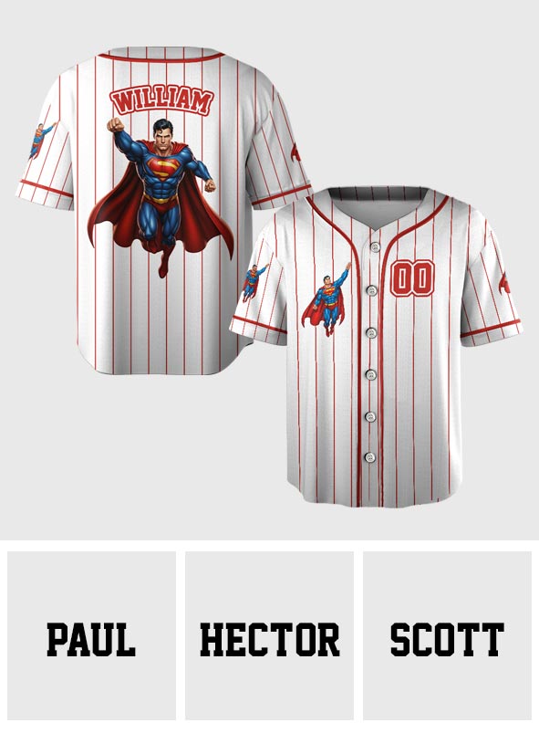 Super Kids - Personalized Kid Baseball Jersey