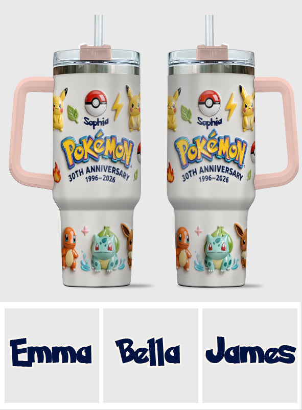 Monster Trainer 30th Anniversary - Personalized Monster Trainer Tumbler With Handle
