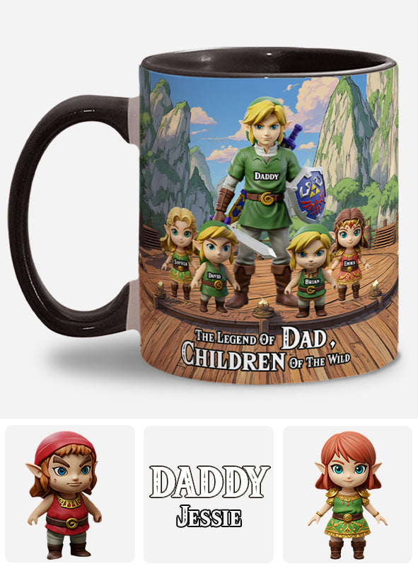 Legend Of Dad - Personalized The Hero's Legend Accent Mug