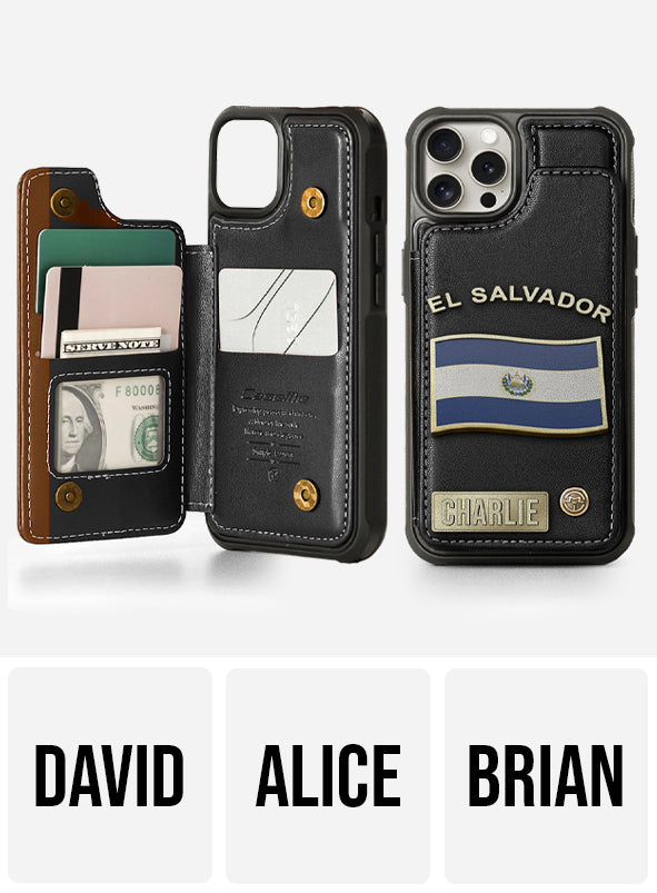 Proud El Salvador - Personalized Expats Wallet Phone Case