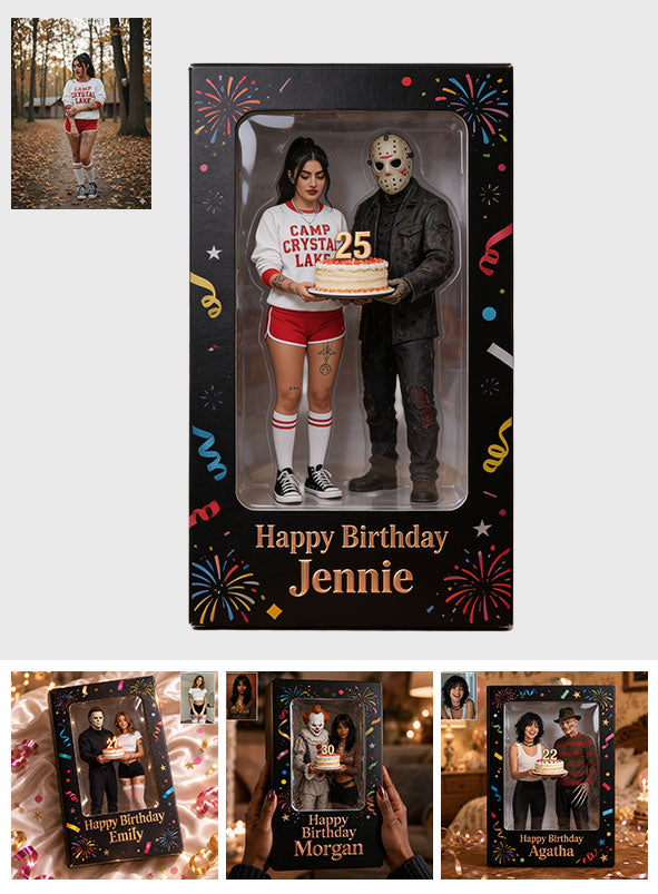 Happy Birthday - Personalized Horror Character Custom Shaped Acrylic Plaque