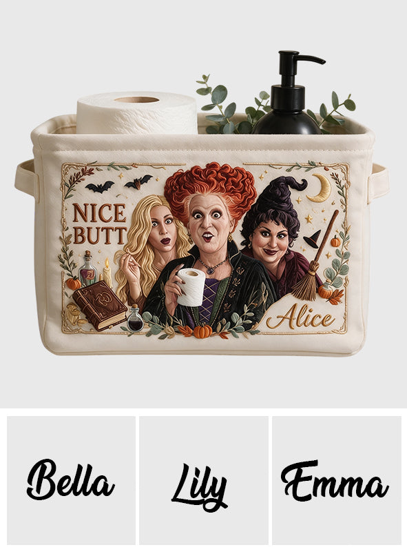Nice Butt - Personalized Three Witches Rectangle Storage Basket