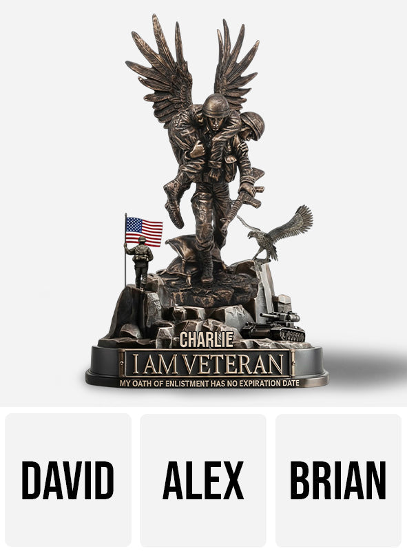 I Am Veteran My Oath of Enlistment Has No Expiration Date - Personalized Veteran Custom Shaped Acrylic Plaque
