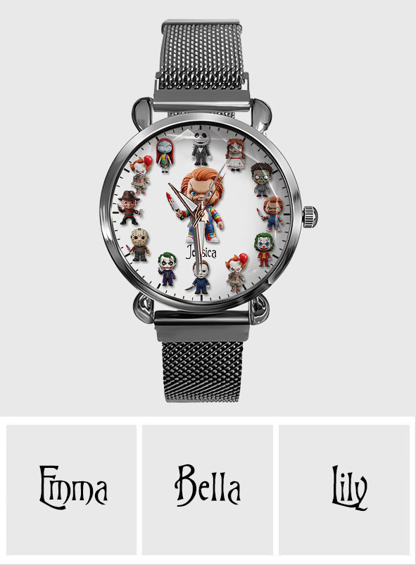 Just A Girl Who Loves Horror Movies - Personalized Women Hand Watch