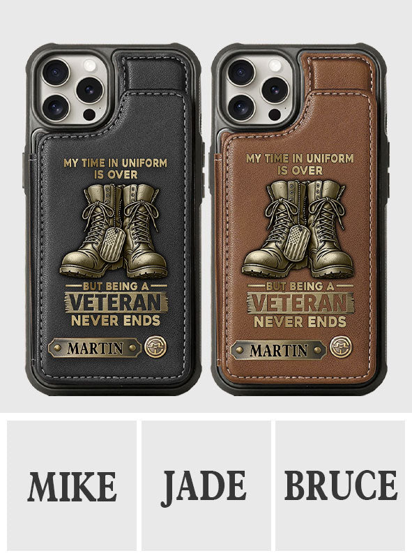 Proud Veteran - Personalized Veteran Wallet Phone Case