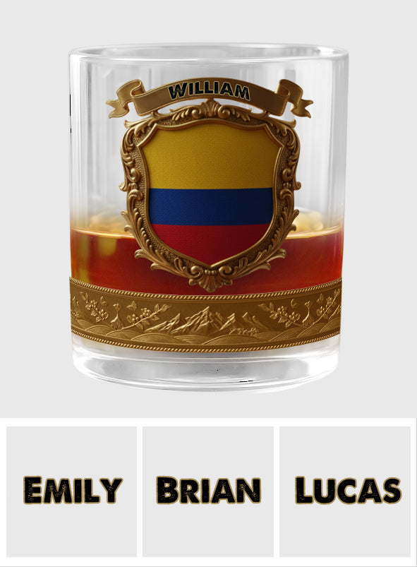 Flag of Colombia - Personalized Expats Whiskey Glass