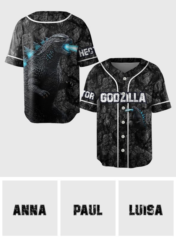 Black Monster - Personalized Giant Monster Baseball Jersey