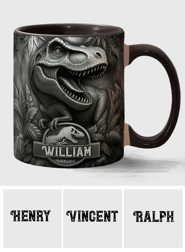 Scary Dinosaur - Personalized Dinosaur Accent Mug