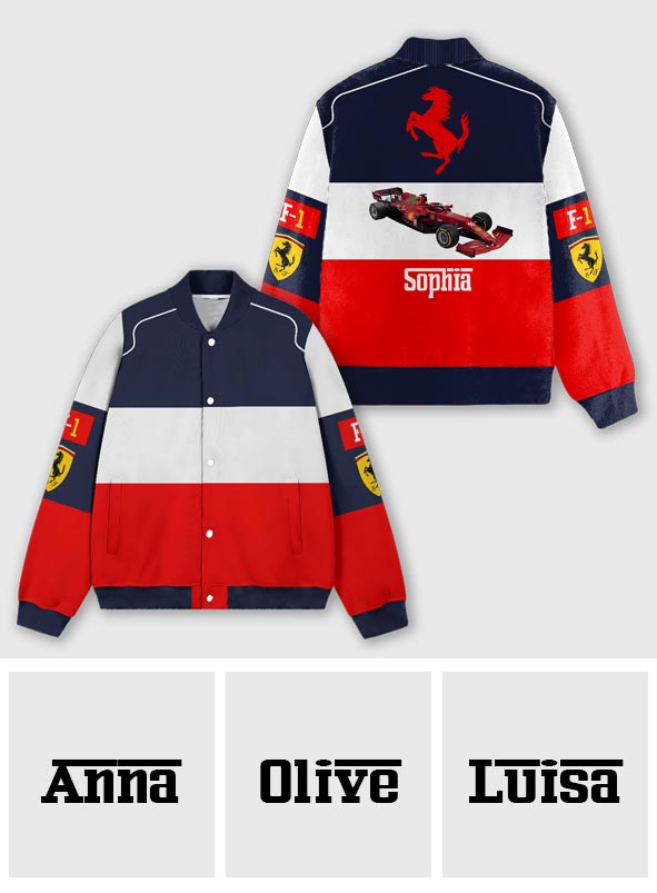 Car Racing - Personalized Racing Varsity Jacket