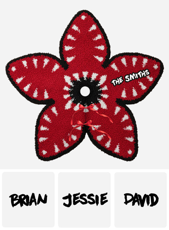 Red Flower Demon - Personalized Stranger Things Shaped Tree Skirt