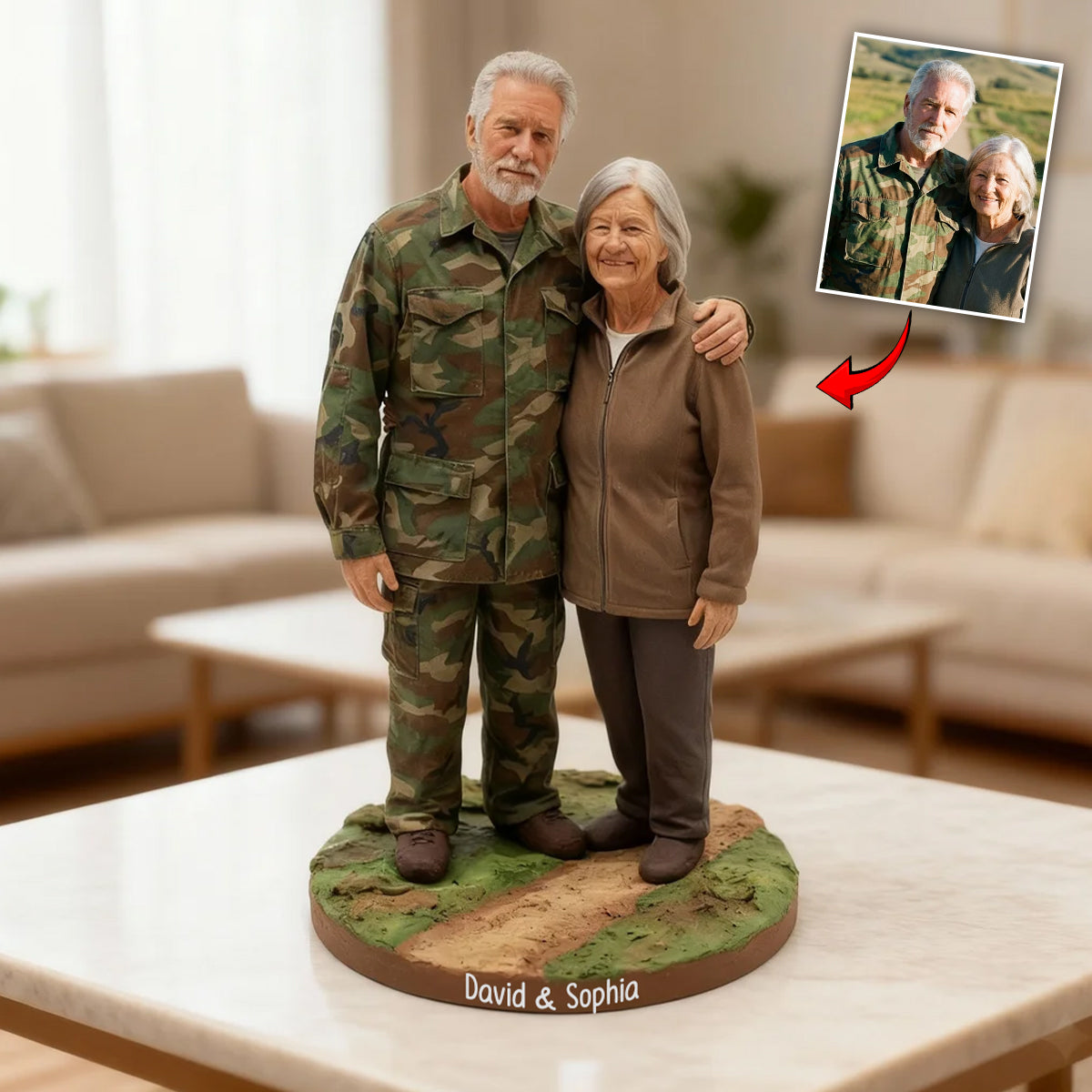 Coulpe Gift - Personalized Couple Custom Shaped Acrylic Plaque