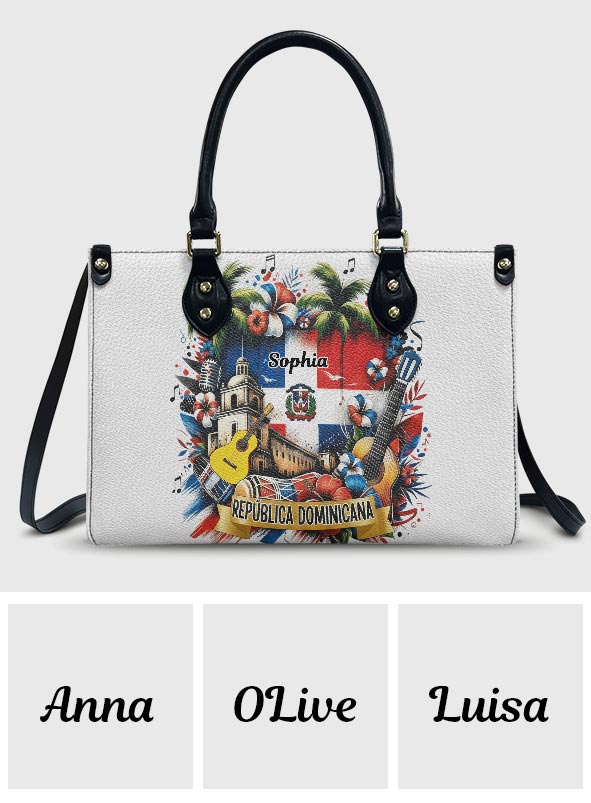 Dominicana Gift - Personalized Expats Leather Handbag