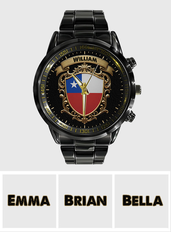 Flag of Chile - Personalized Expats Hand Watch