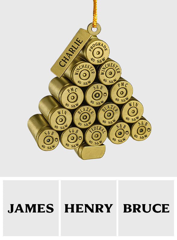 40 Brass Christmas Tree - Personalized Veteran Ornament