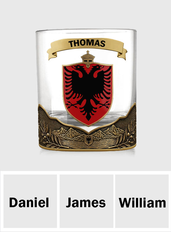Proud Albania - Personalized Expats Whiskey Glass