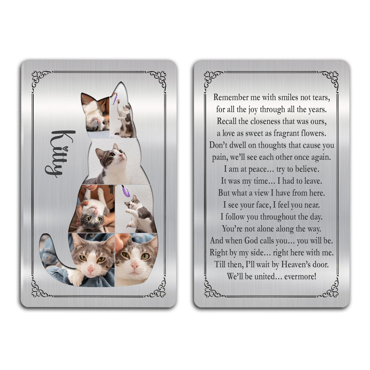 Remember Me - Personalized Cat Wallet Insert Card