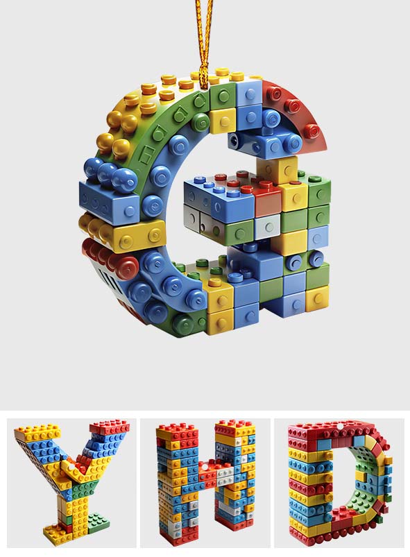 Any Letter, Brick Alphabet - Personalized Ornament