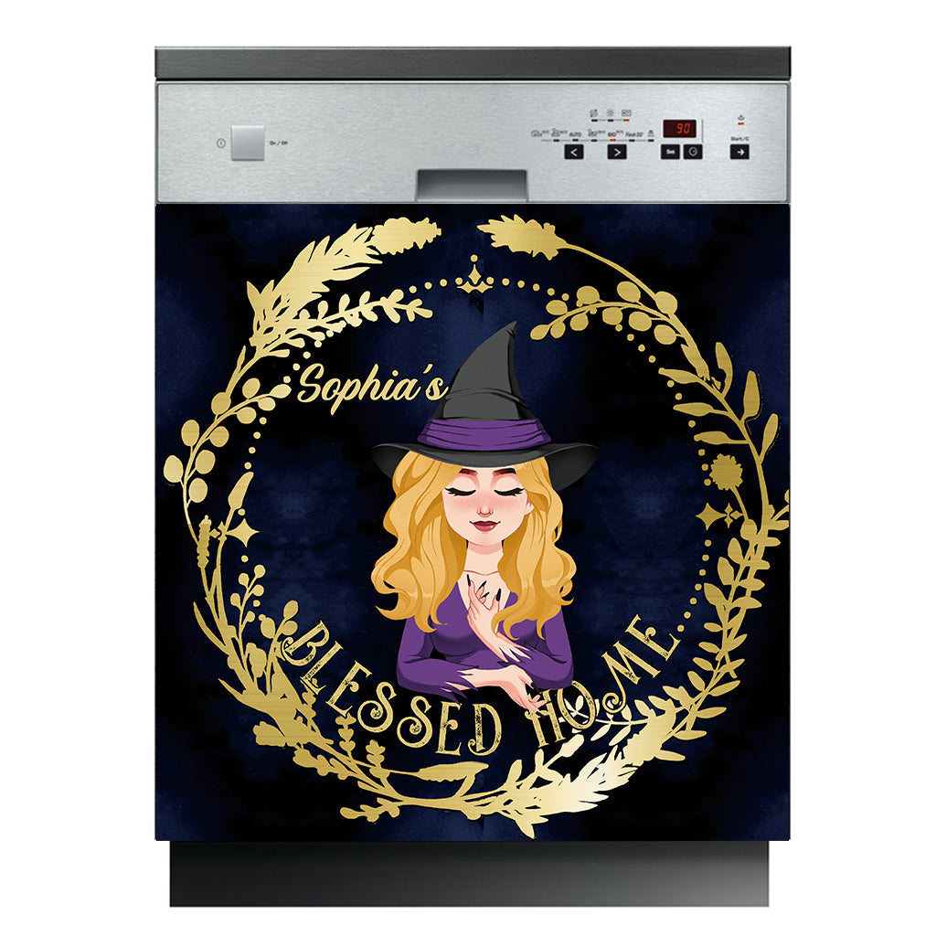 Blessed Home - Personalized Witch Dishwasher Cover
