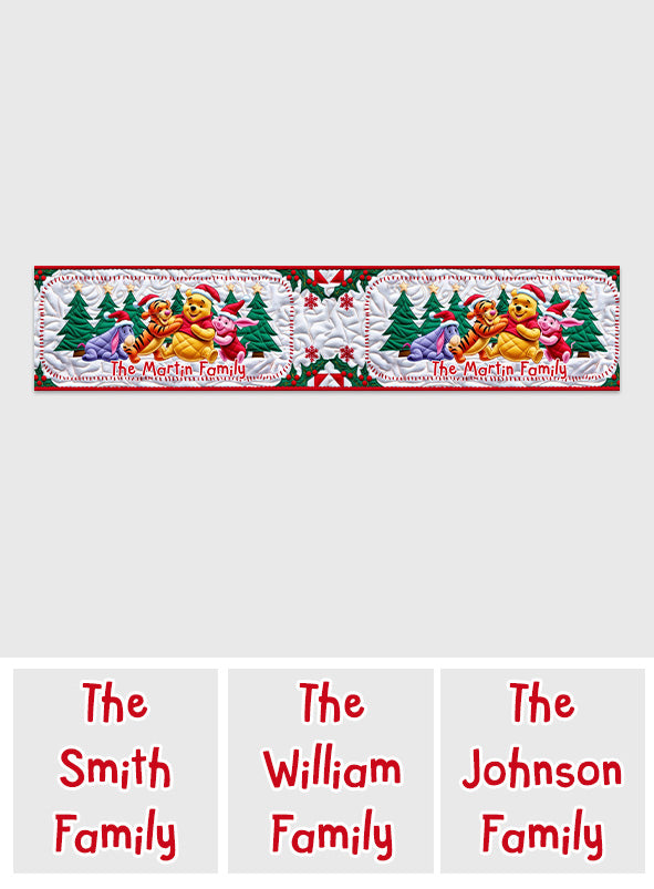 The Most Wonderful Time Of The Year - Personalized Family Table Runner