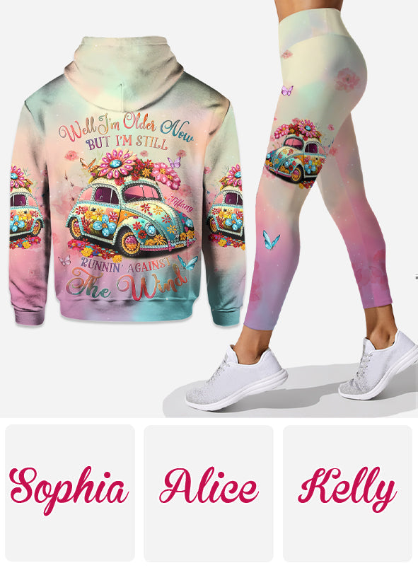Running Against The Wind - Personalized Hippie Hoodie and Leggings