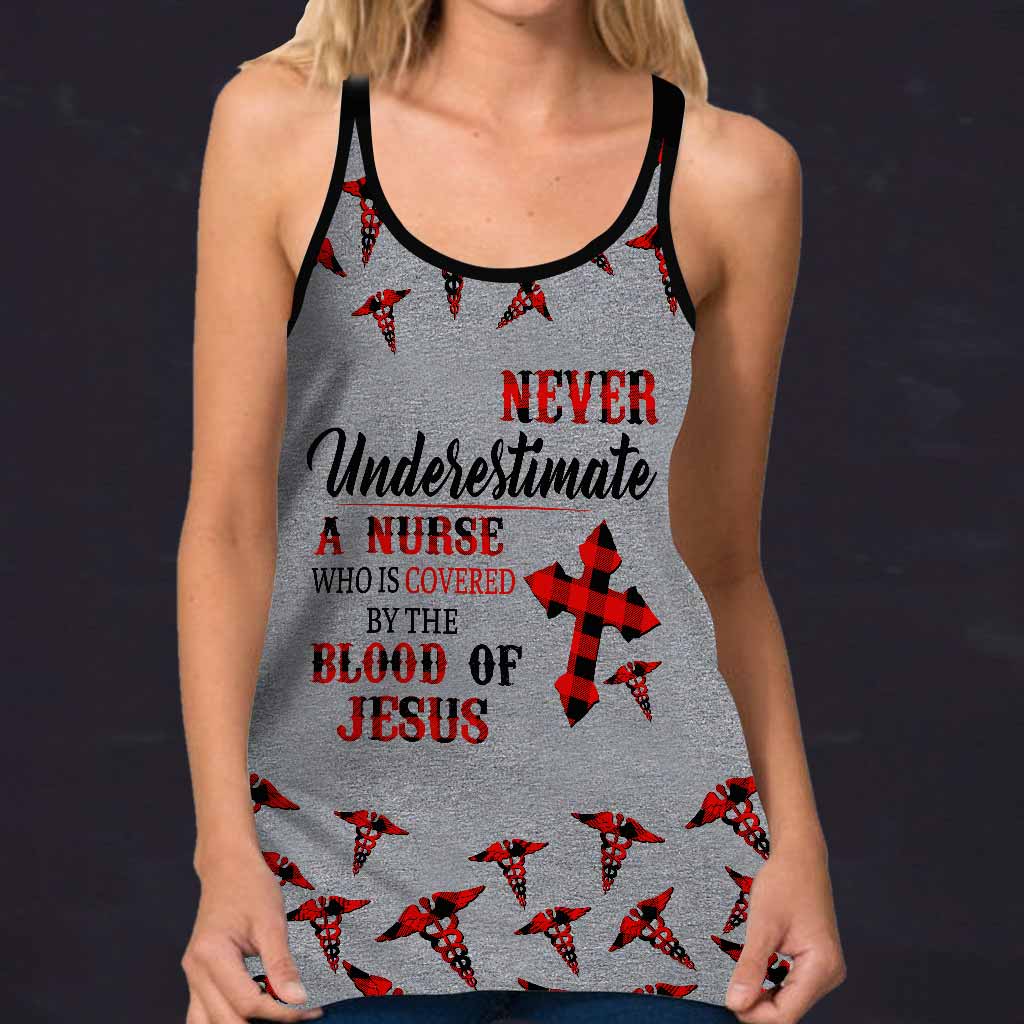 Never Underestimate - Nurse Cross Tank Top