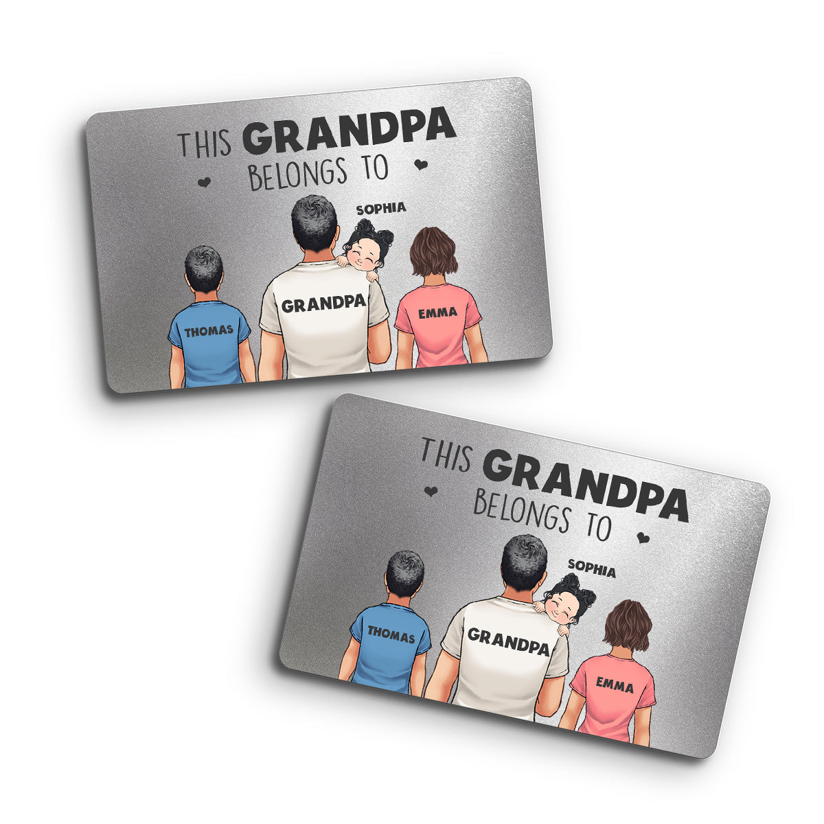 This Daddy Belongs To - Gift for dad, grandpa, uncle, husband - Personalized Wallet Insert Card