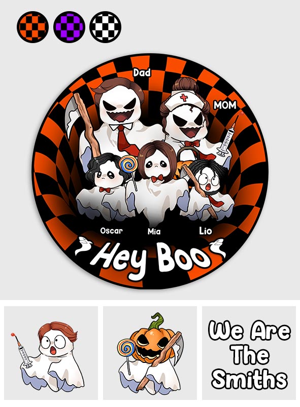 Happy Halloween - Personalized Family Shaped Doormat