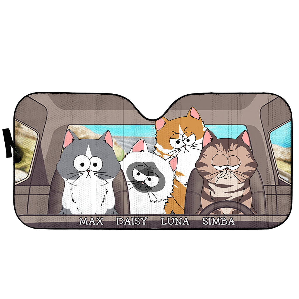 Cat's Trip - Personalized Cat Car Sunshade