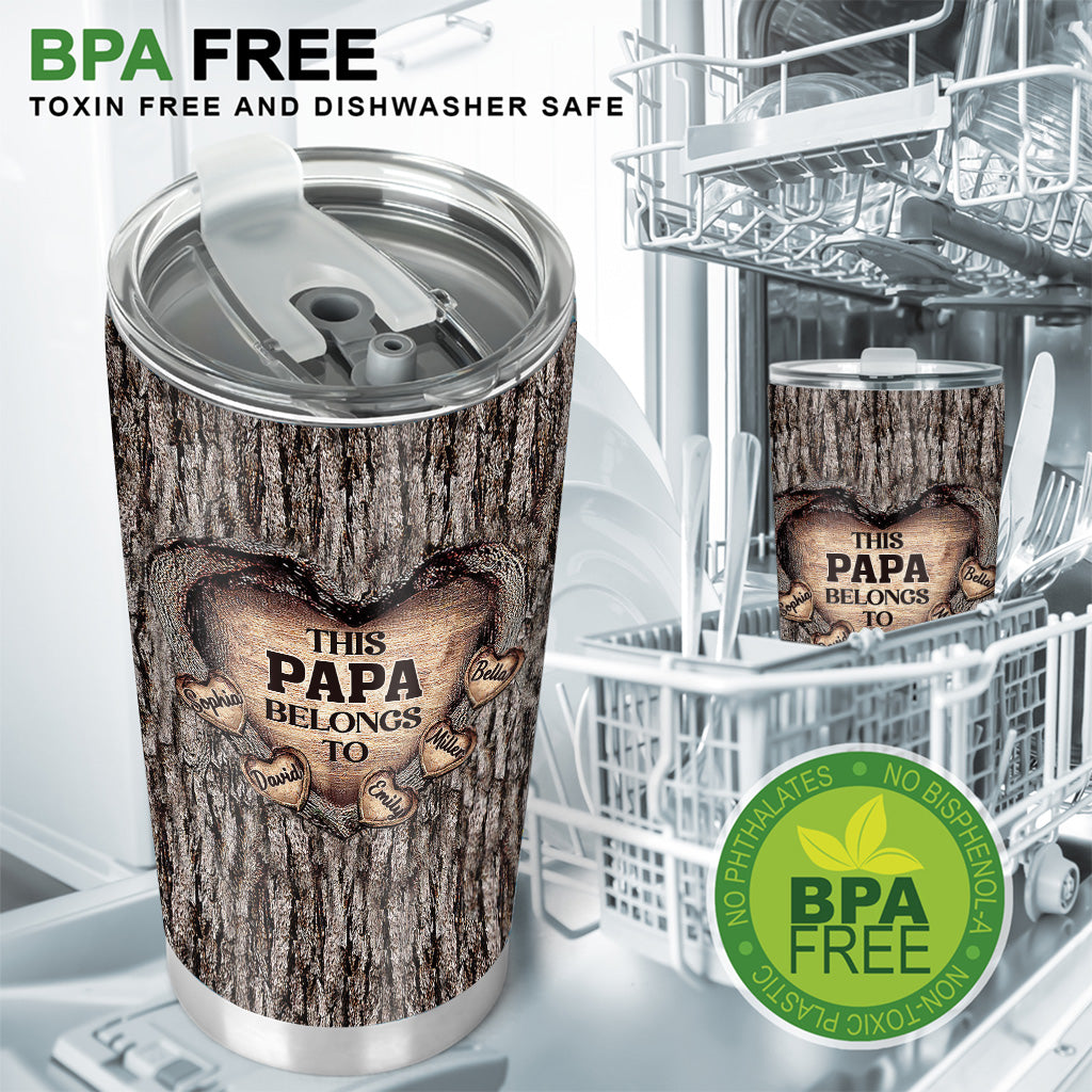 Dad's Heart - Gift for dad, grandma, grandpa, mom, uncle, aunt, brother, sister - Personalized Tumbler