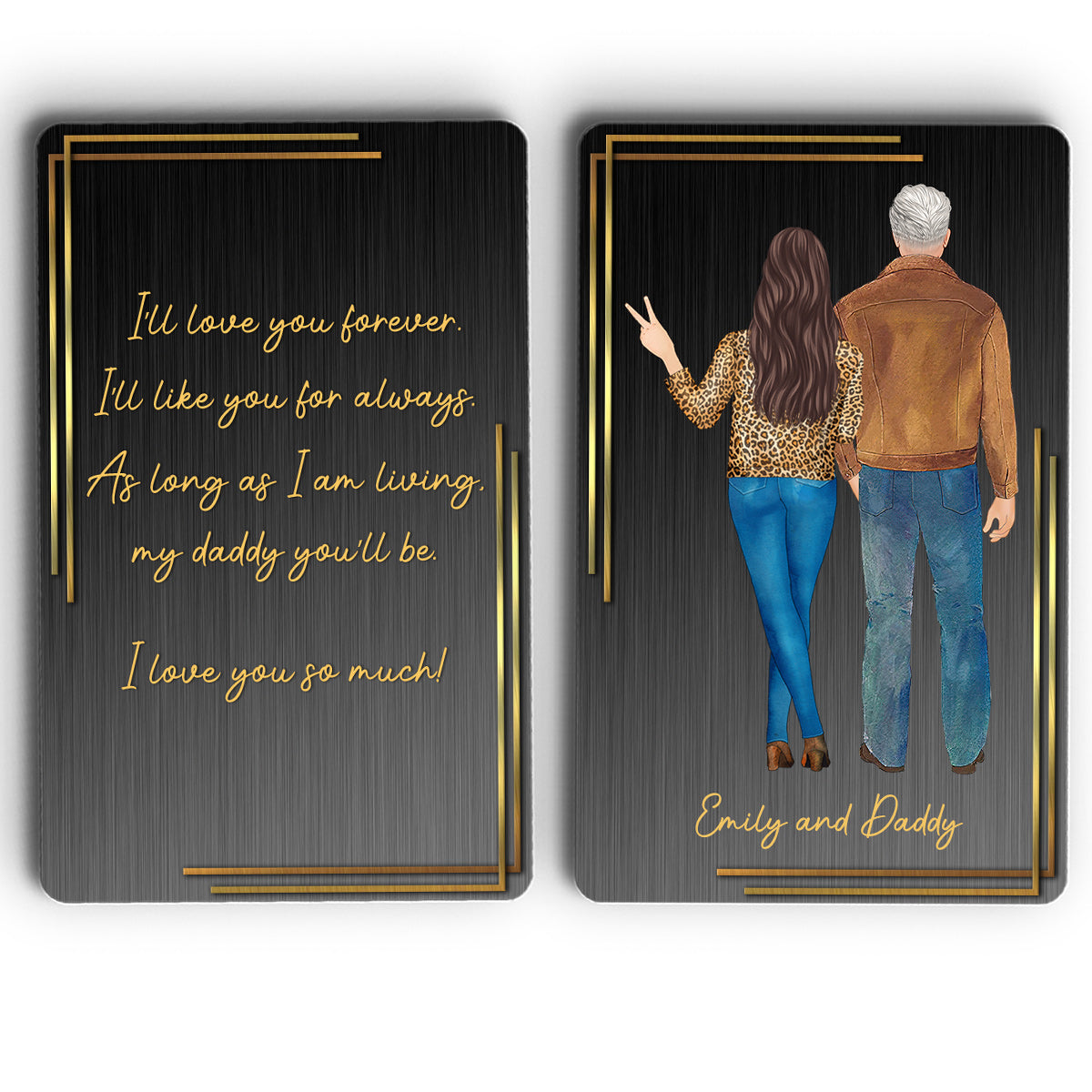 Love You Forever - Personalized Father Wallet Insert Card