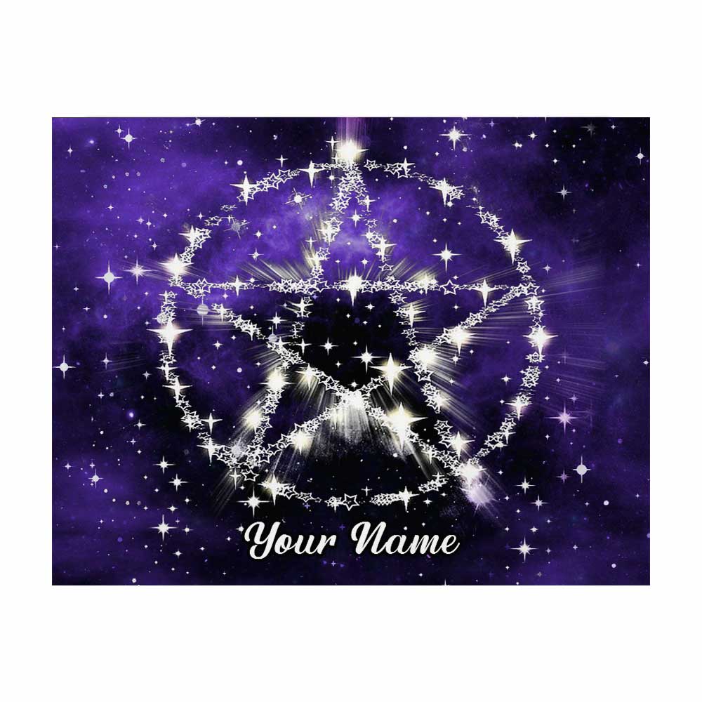Wicca Pentagram - Personalized Witch Wall Tapestry