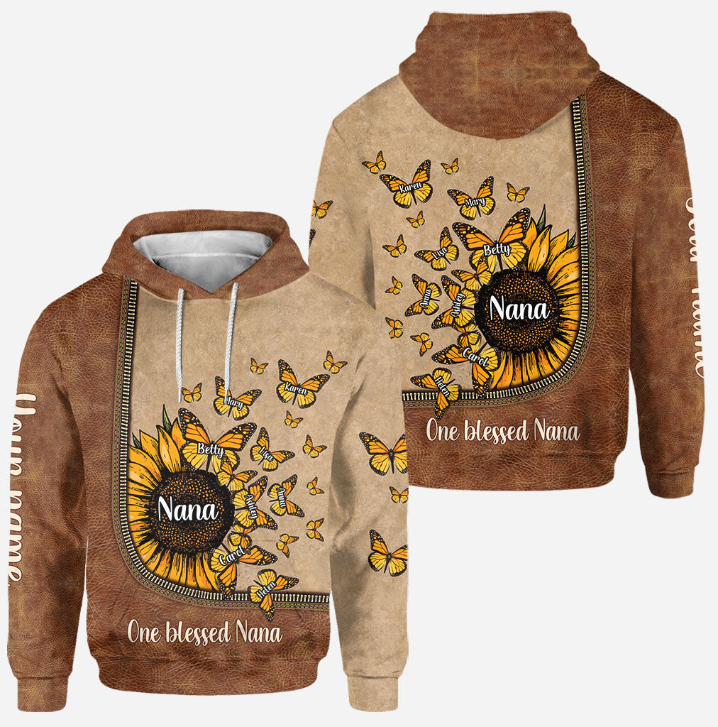 Beautiful Sunflower My Greatest Blessings - Personalized Grandma Hoodie and Leggings