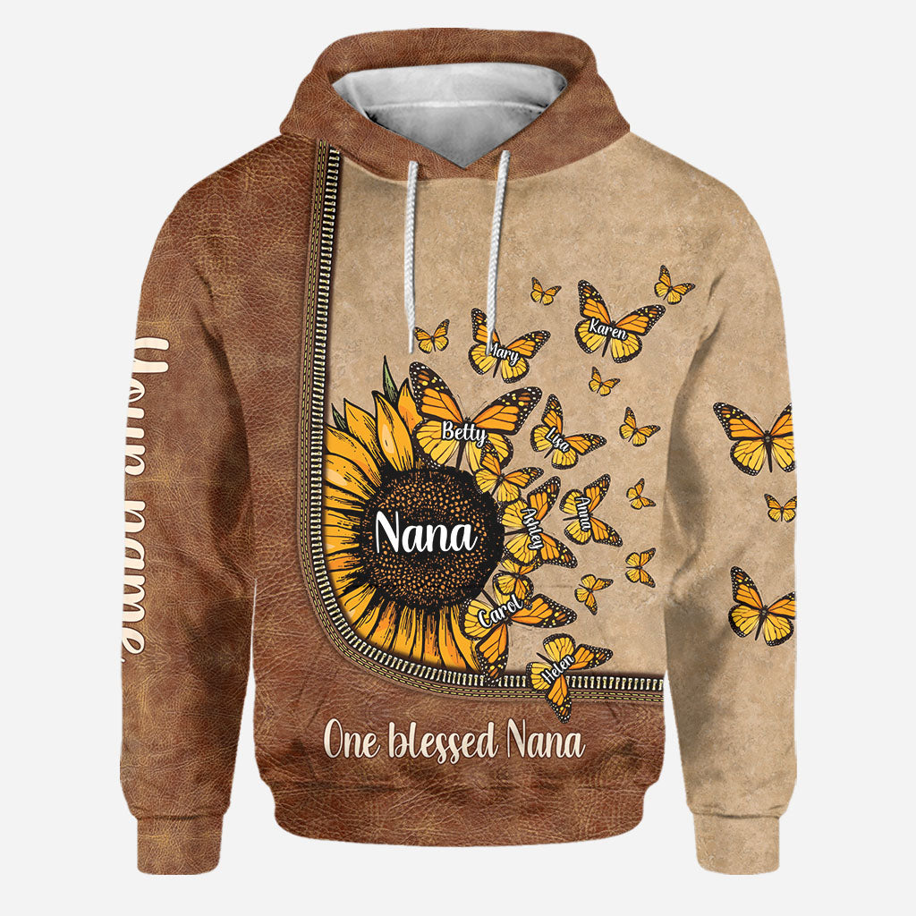 Beautiful Sunflower My Greatest Blessings - Personalized Grandma Hoodie and Leggings
